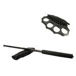 Set baston telescopic negru 50 cm +  box negru model nou fotografia produsului