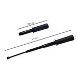 Set baston telescopic flexibil negru maner tip tonfa 47 cm + box craniu auriu fotografia produsului View 5 S