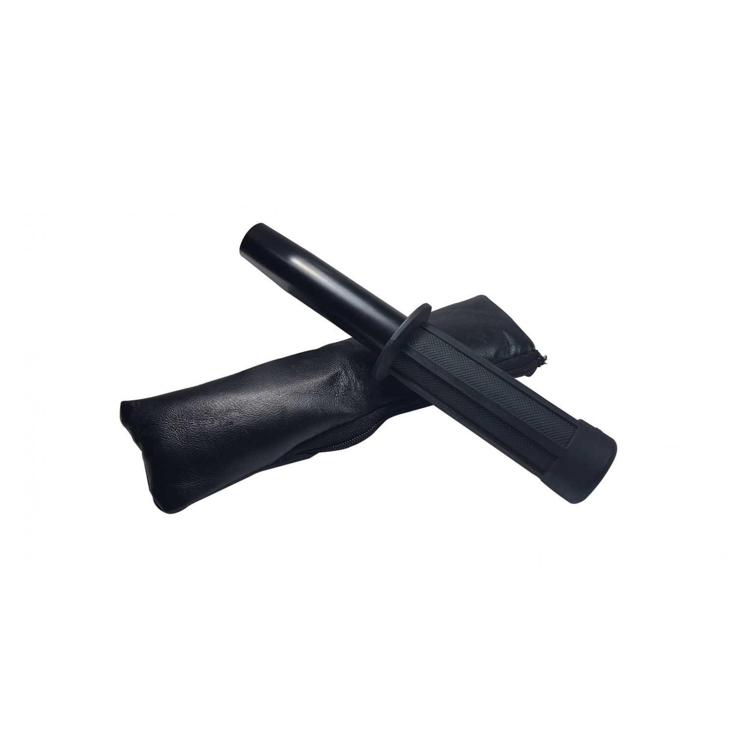 Set baston telescopic flexibil negru maner tip tonfa 47 cm + box craniu auriu fotografia produsului View 6 L