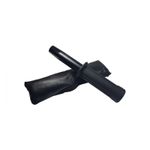 Set baston telescopic flexibil negru maner tip tonfa +  pumnal/box craniu argintiu fotografia produsului View 5 S