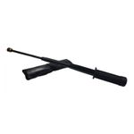 Set baston telescopic flexibil negru maner tip tonfa 47 cm + pumnal craniu fotografia produsului View 2 S
