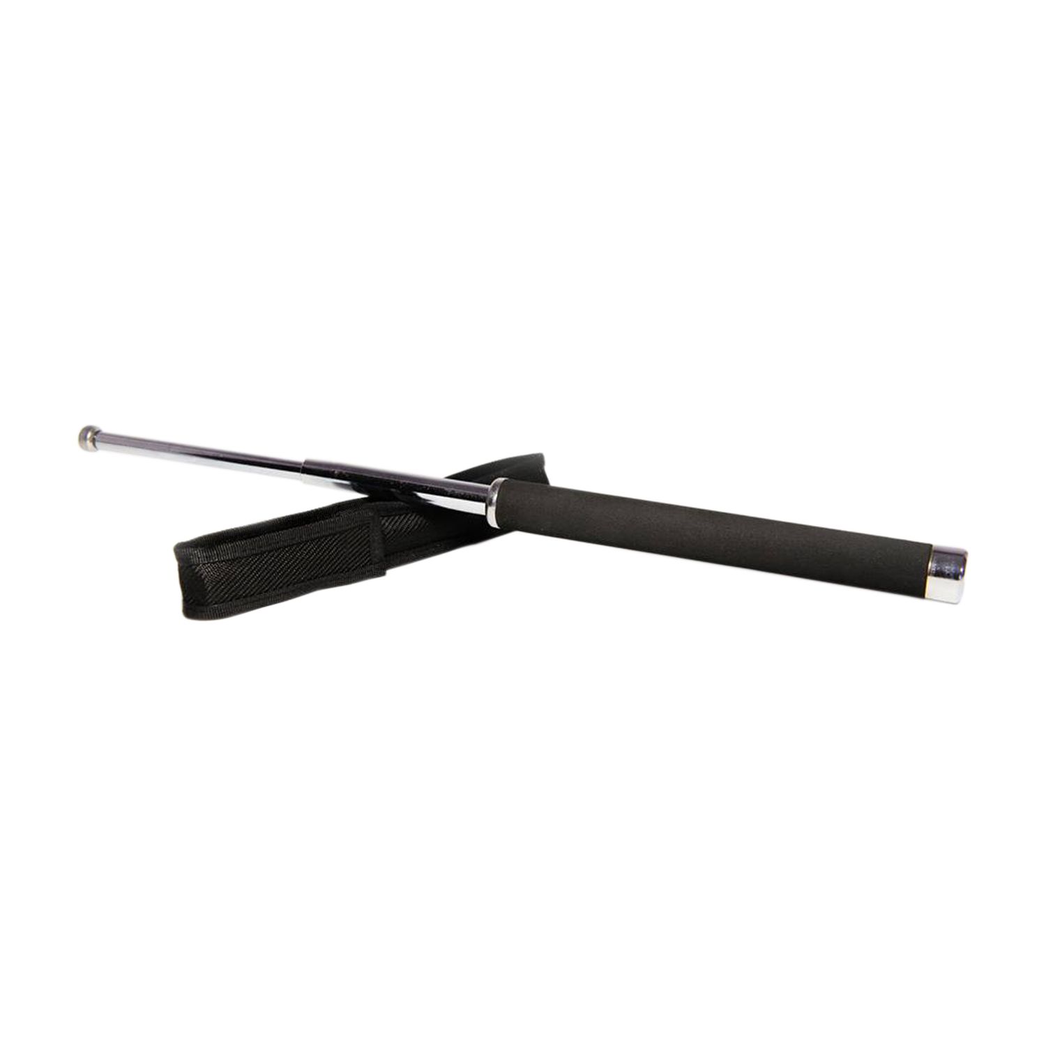 Baston telescopic 65 cm, argintiu, cadou spray NATO 60 ml fotografia produsului View 2 L