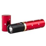 Mini electrosoc in forma de ruj cu lanterna, rosu fotografia produsului