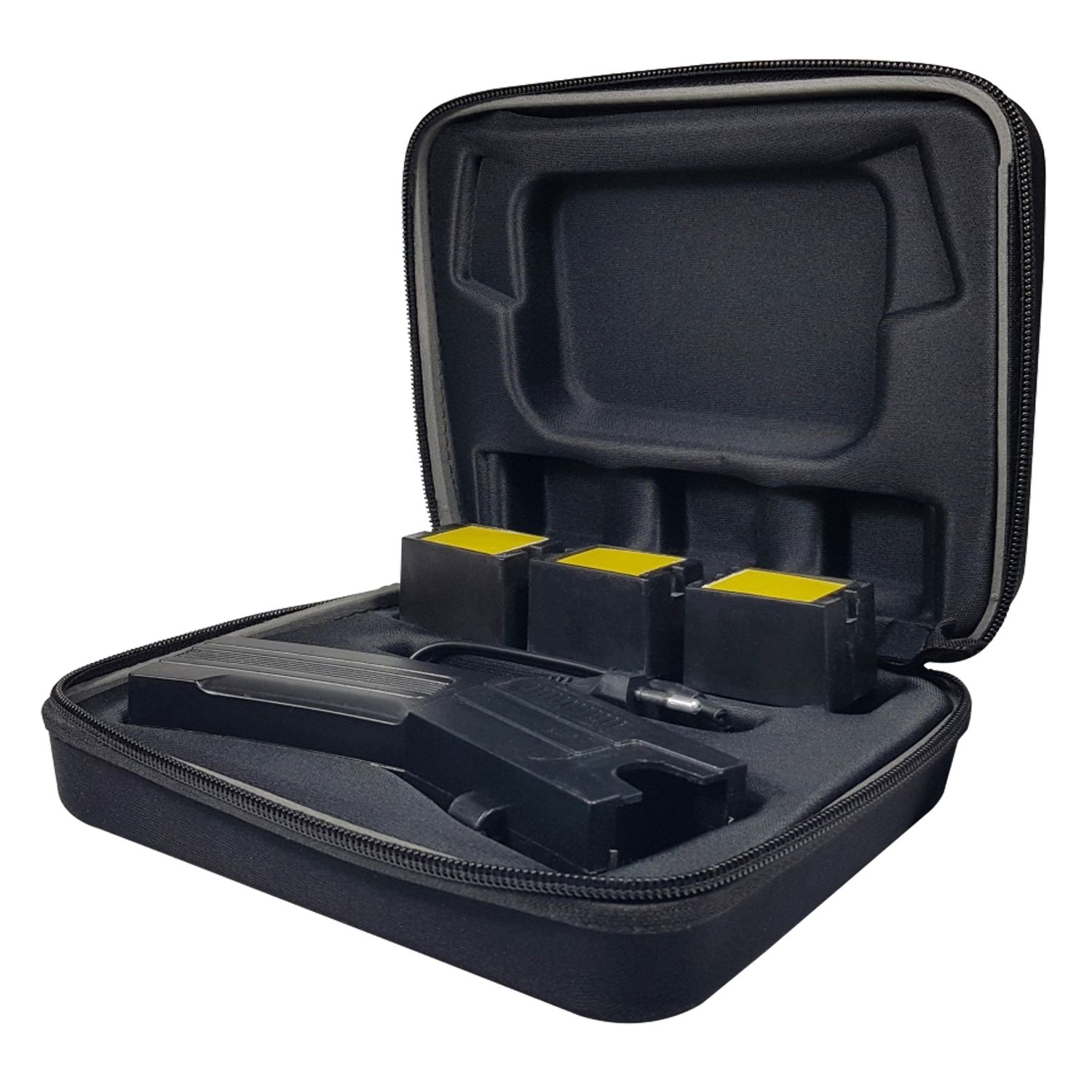 Pistol taser cu electrosoc, 3 rezerve, toc cadou fotografia produsului View 4 L