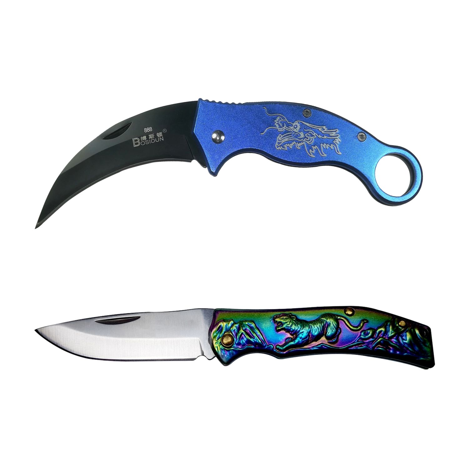 Set 2 briceaguri, model japonez, 19 cm si karambit, 17 cm fotografia produsului