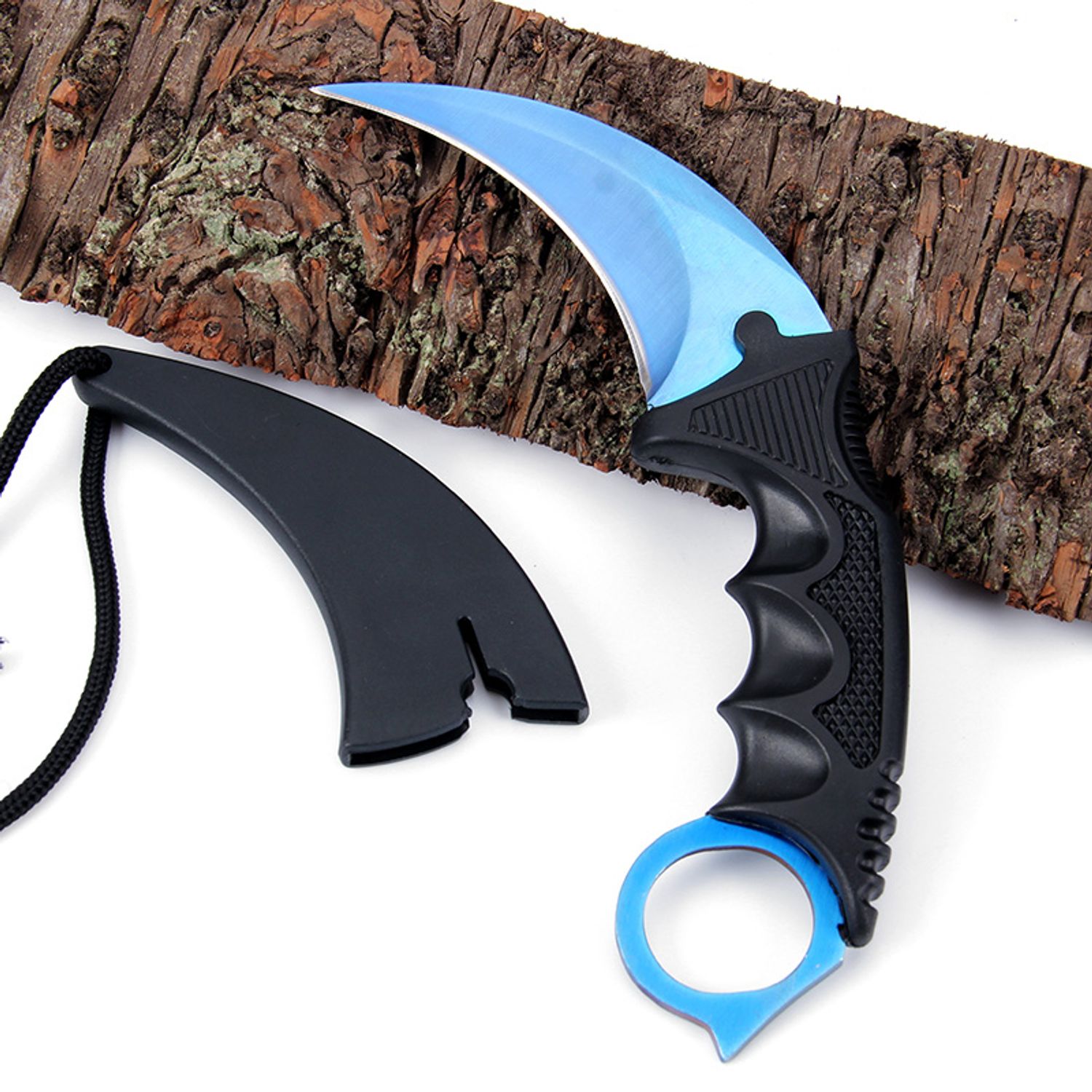 Cutit Karambit, albastru, 18.5 cm fotografia produsului View 3 L