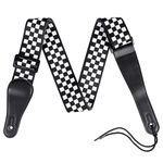 Curea pentru chitara IdeallStore&reg;, Check Sound, nylon, 155 cm, negru fotografia produsului View 3 S