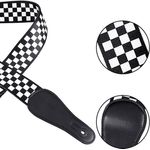 Curea pentru chitara IdeallStore&reg;, Check Sound, nylon, 155 cm, negru fotografia produsului View 5 S