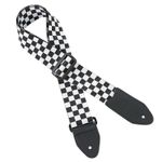 Curea pentru chitara IdeallStore&reg;, Check Sound, nylon, 155 cm, negru fotografia produsului View 2 S