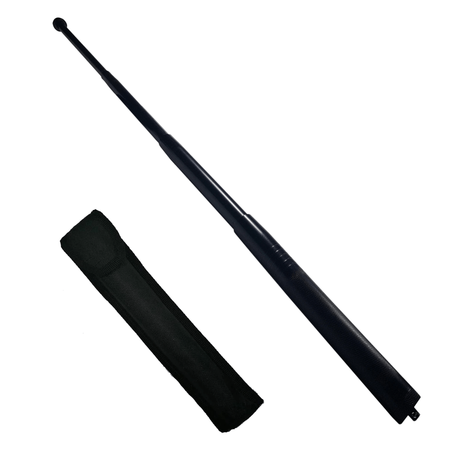 Baston telescopic 77 cm, negru, 4 sectiuni, husa cadou fotografia produsului