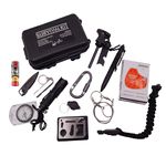 Kit supravietuire IdeallStore&reg;, Help Society, 13 elemente multifunctionale, negru fotografia produsului