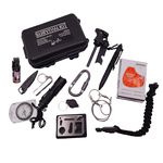 Kit supravietuire IdeallStore&reg;, True Helper, 13 elemente multifunctionale, negru fotografia produsului