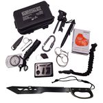 Kit supravietuire IdeallStore&reg;, Help Buddy, 13 elemente multifunctionale, negru fotografia produsului