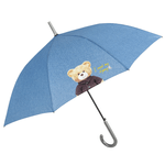 Umbrela ploaie automata baston model denim bleu Teddy Bear fotografia produsului