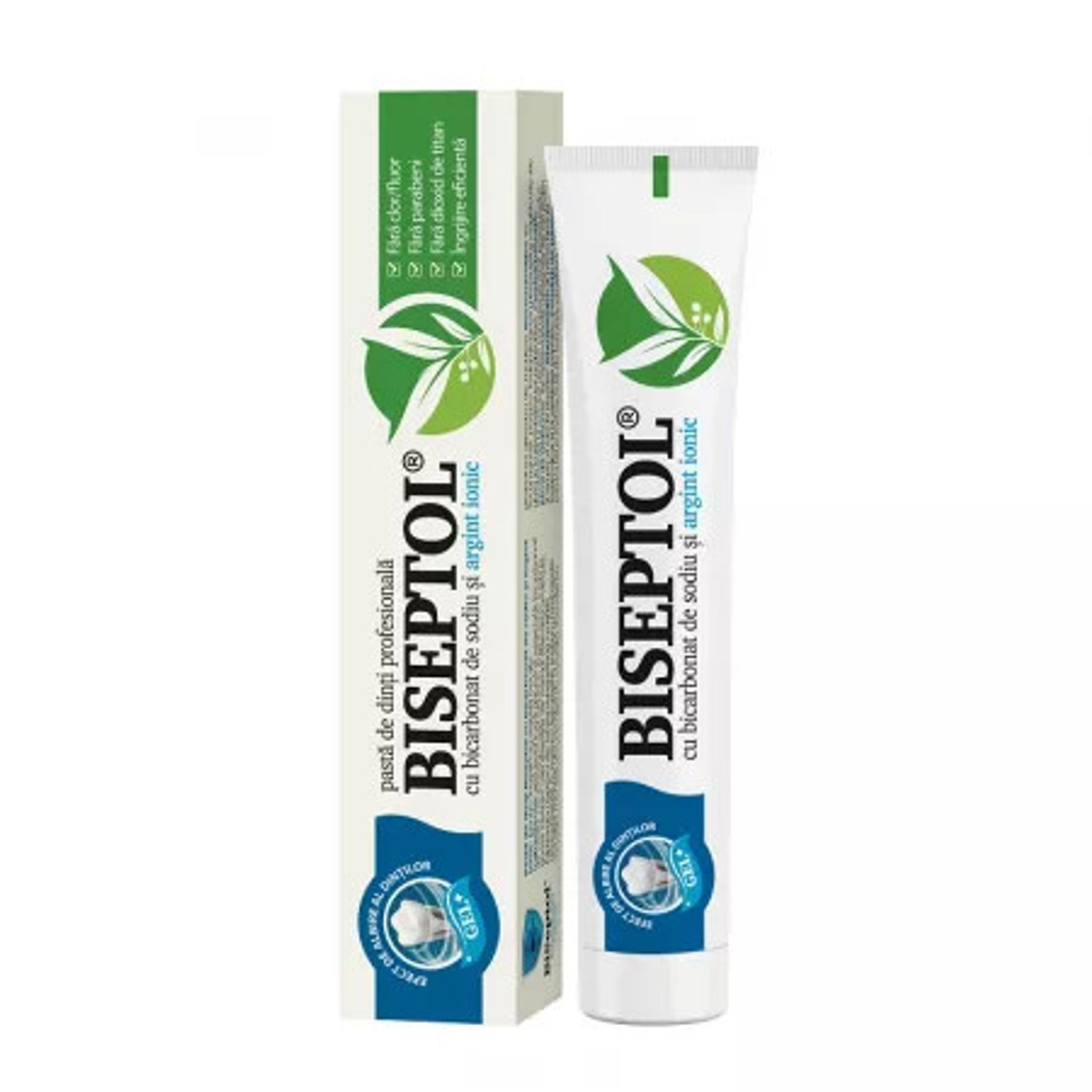 Pasta de dinti cu Argint Ionic Biseptol 75 ml Dacia Plant fotografia produsului