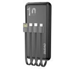 Baterie Externa Dudao K6Pro Universal 10000mAh cu Cablu USB USB-C Lightning Negru fotografia produsului