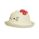 Palarie din paie pentru copii, PAMI, PC-0223-250-crem, 52 cm fotografia produsului View 2 S