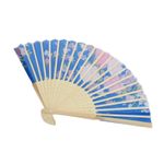 Evantai tip bambus cu model floral  PAMI, EV-1221-21 Albastru fotografia produsului View 4 S