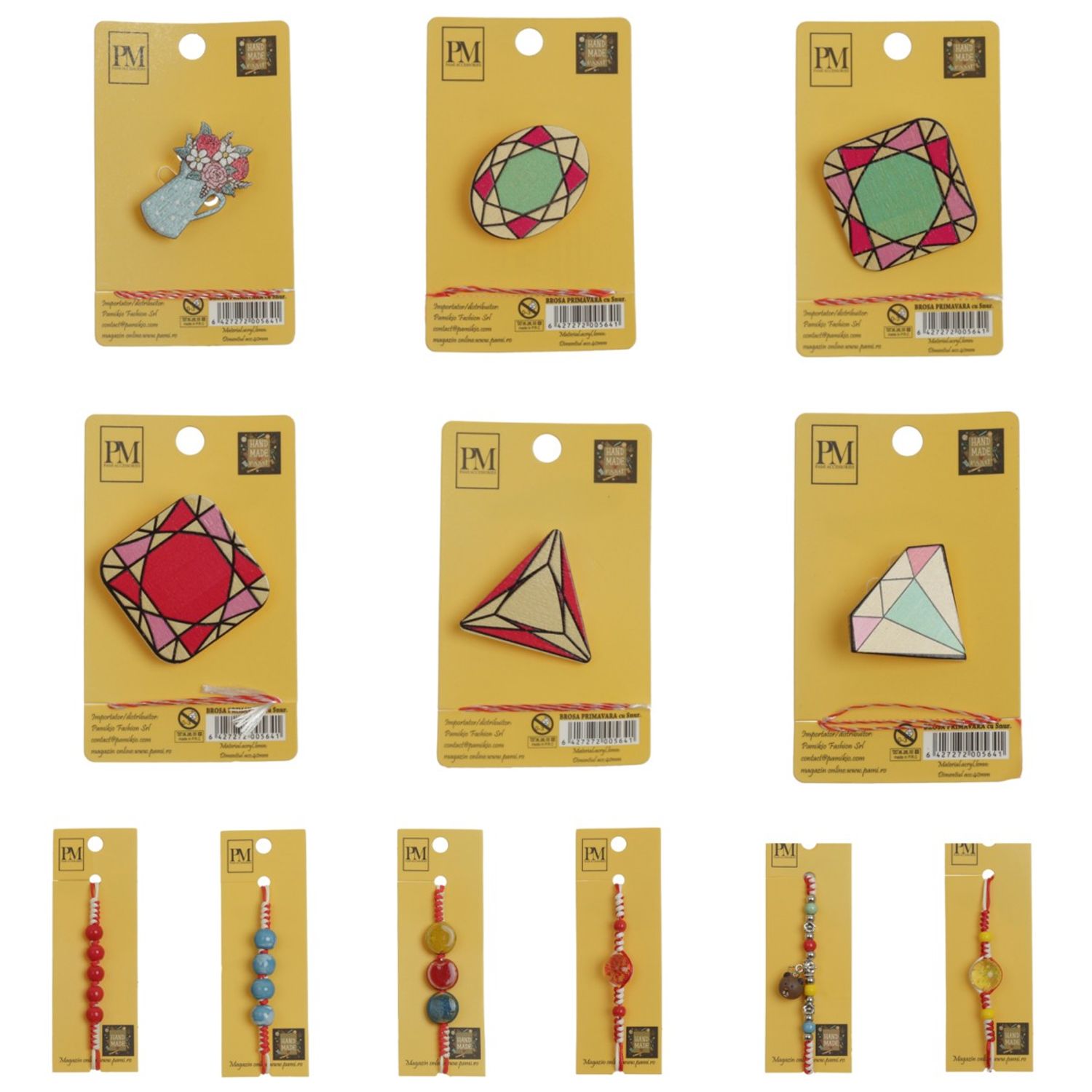 Set martisoare, 6 bratari si 6 brose,  PAMI, BR-BRA-3 fotografia produsului