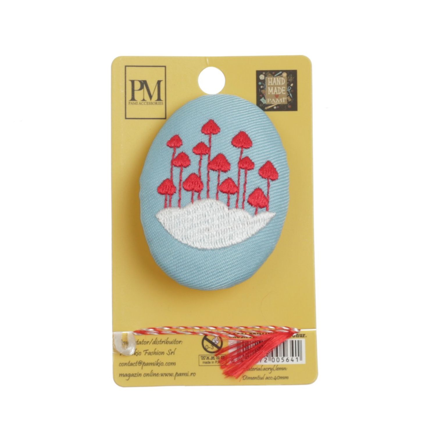 Set 6 martisoare tip brosa brodata, PAMI, VBR-2 fotografia produsului View 4 L