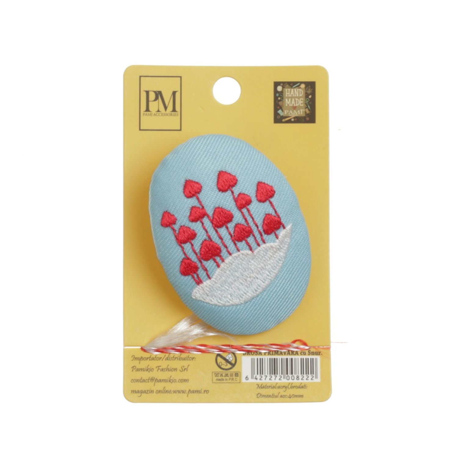 Set 8 martisoare tip brosa brodata, PAMI, VBR-12 fotografia produsului View 2 L
