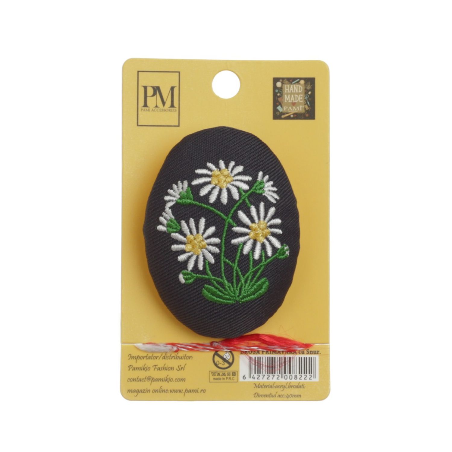Set 8 martisoare tip brosa brodata, PAMI, VBR-12 fotografia produsului View 6 L