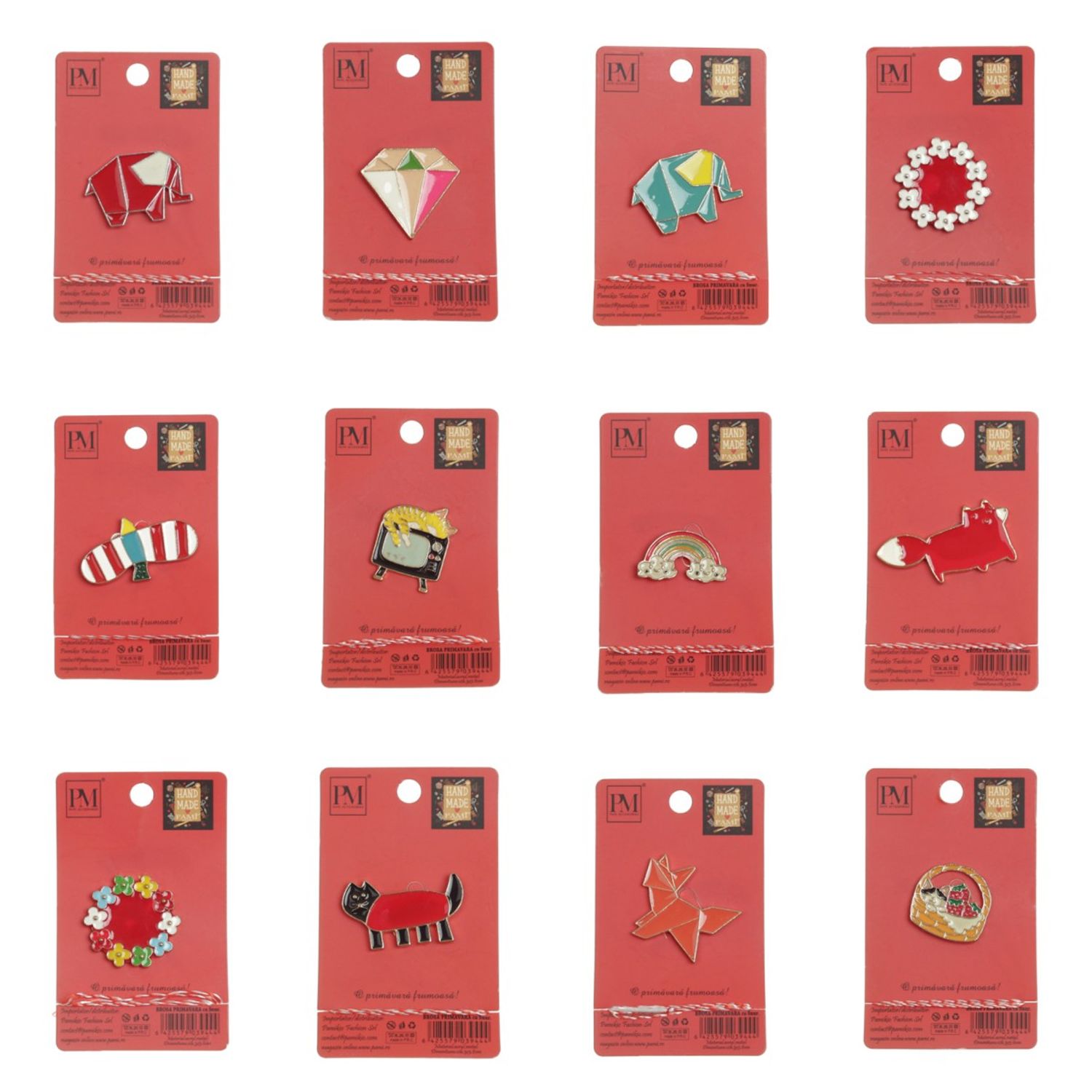 Set 12 brose martisor, PAMI,RV-4 fotografia produsului