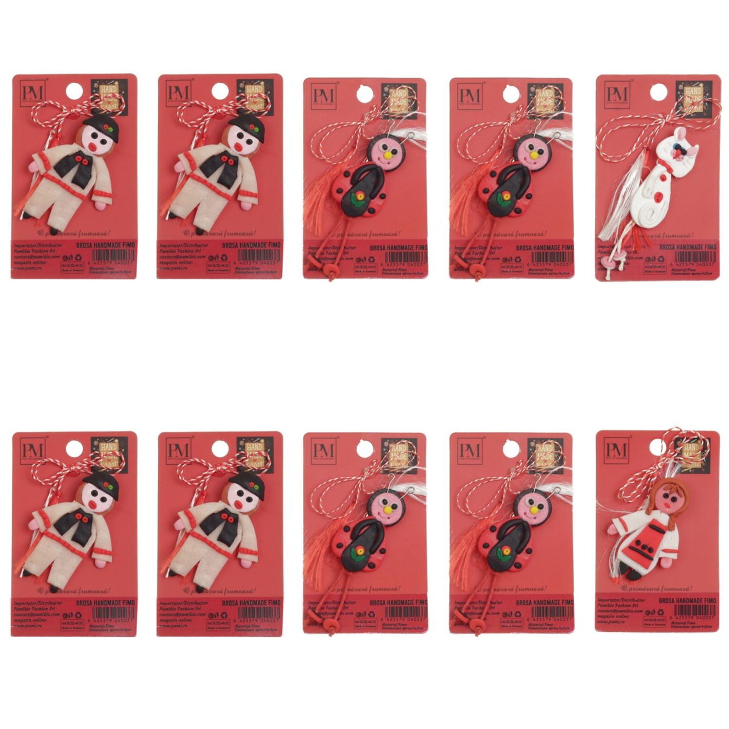 Set 10 brose martisor, PAMI, RRV-6 fotografia produsului