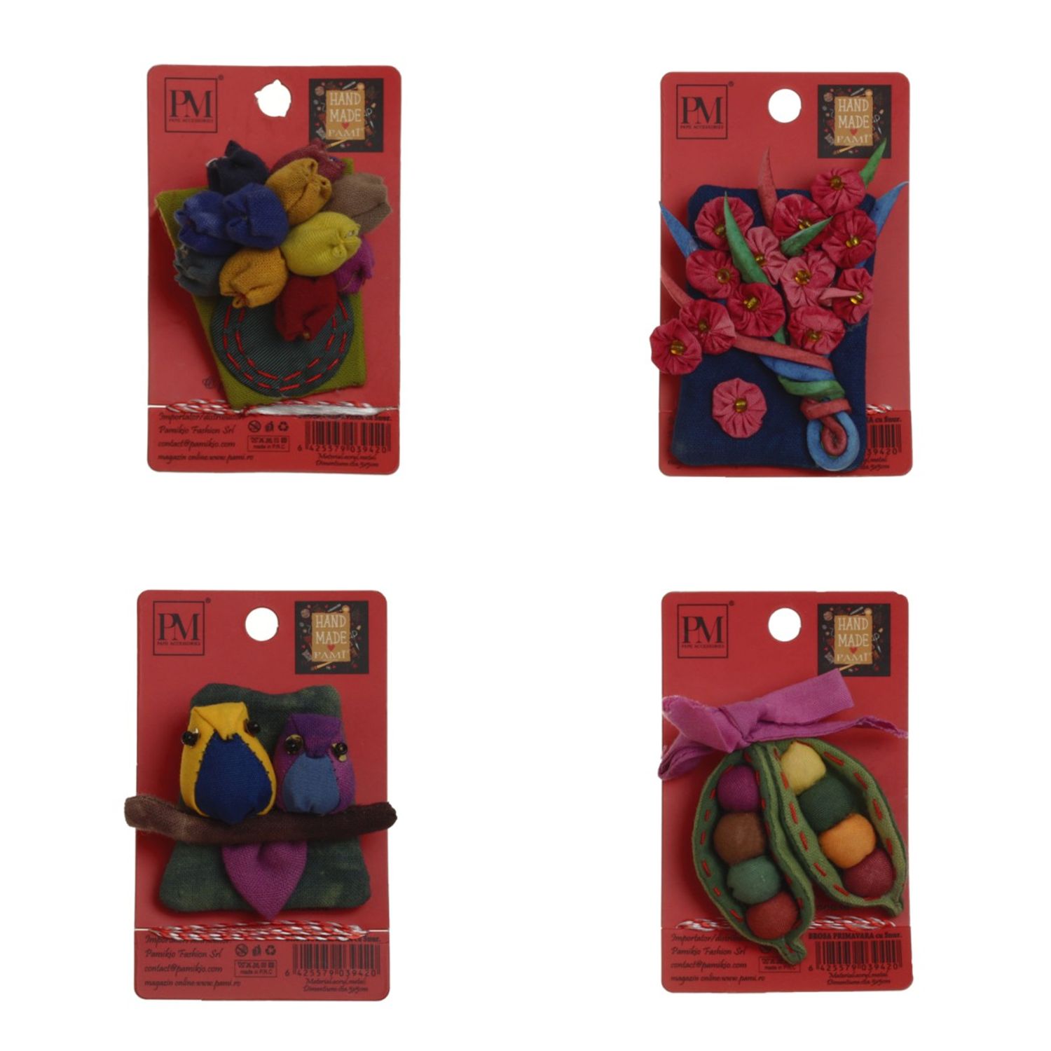 Set 4 martisoare brose handmade, PAMI, MVU-13 fotografia produsului