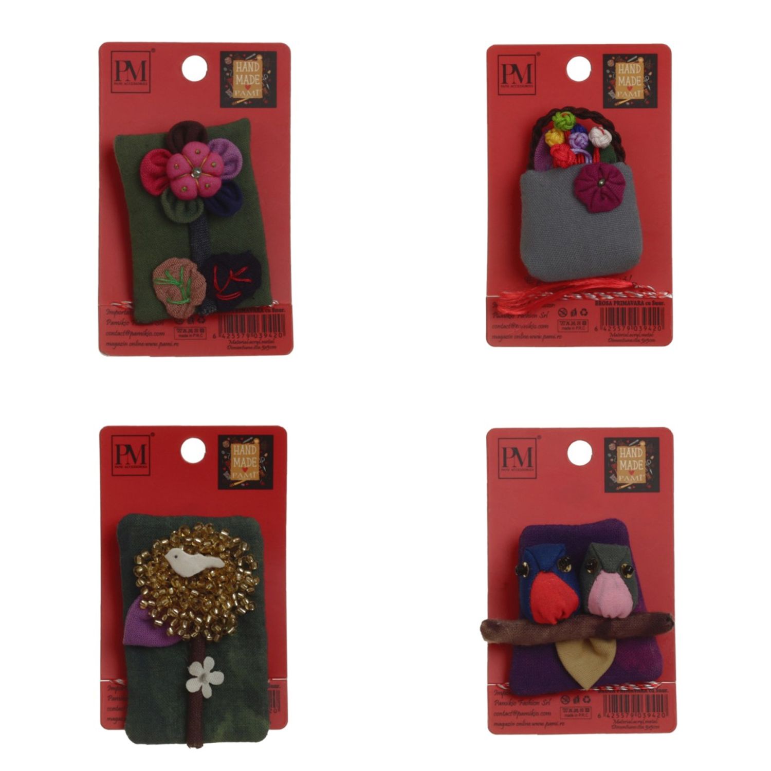Set 4 martisoare brose handmade, PAMI, MVU-25 fotografia produsului