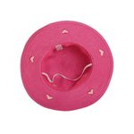 Palarie din paie pentru copii, PAMI, PC-0223-243-ciclam, 52 cm fotografia produsului View 5 S