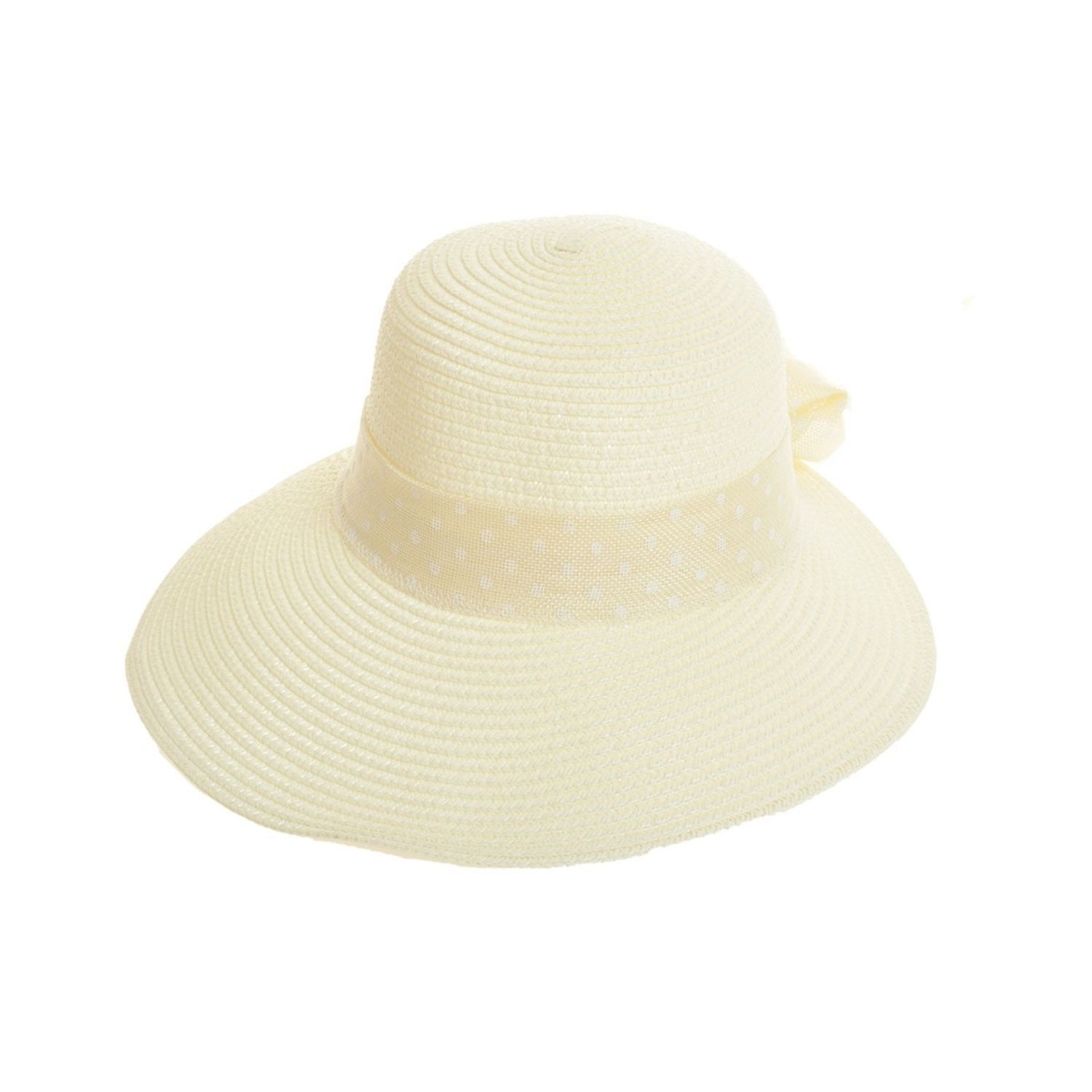 Palarie de paie pentru dama, PAMI, PD-0223-202-crem, 56 cm, Crem fotografia produsului View 3 L
