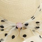 Palarie din paie pentru copii, PAMI, PC-0223-231-crem, 52 cm fotografia produsului View 4 S