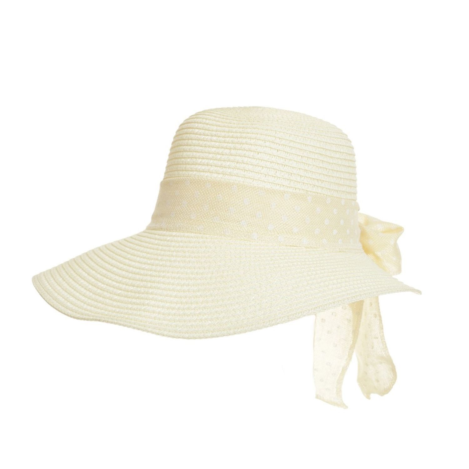Palarie de paie pentru dama, PAMI, PD-0223-202-crem, 56 cm, Crem fotografia produsului View 2 L