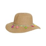 Palarie de paie pentru fata, PAMI, PC-0223-247-maro, 52 cm, Maro fotografia produsului View 2 S