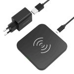 Kit incarcator retea Choetech wireless USB pentru casti 1.2m Negru fotografia produsului