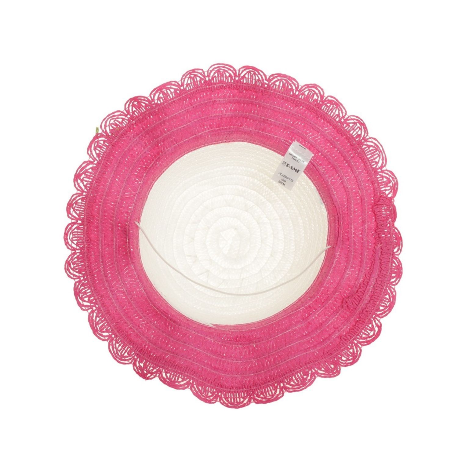 Palarie de paie pentru fete PAMI, PC-0223-119-1, 52 cm, Ciclam fotografia produsului View 4 L