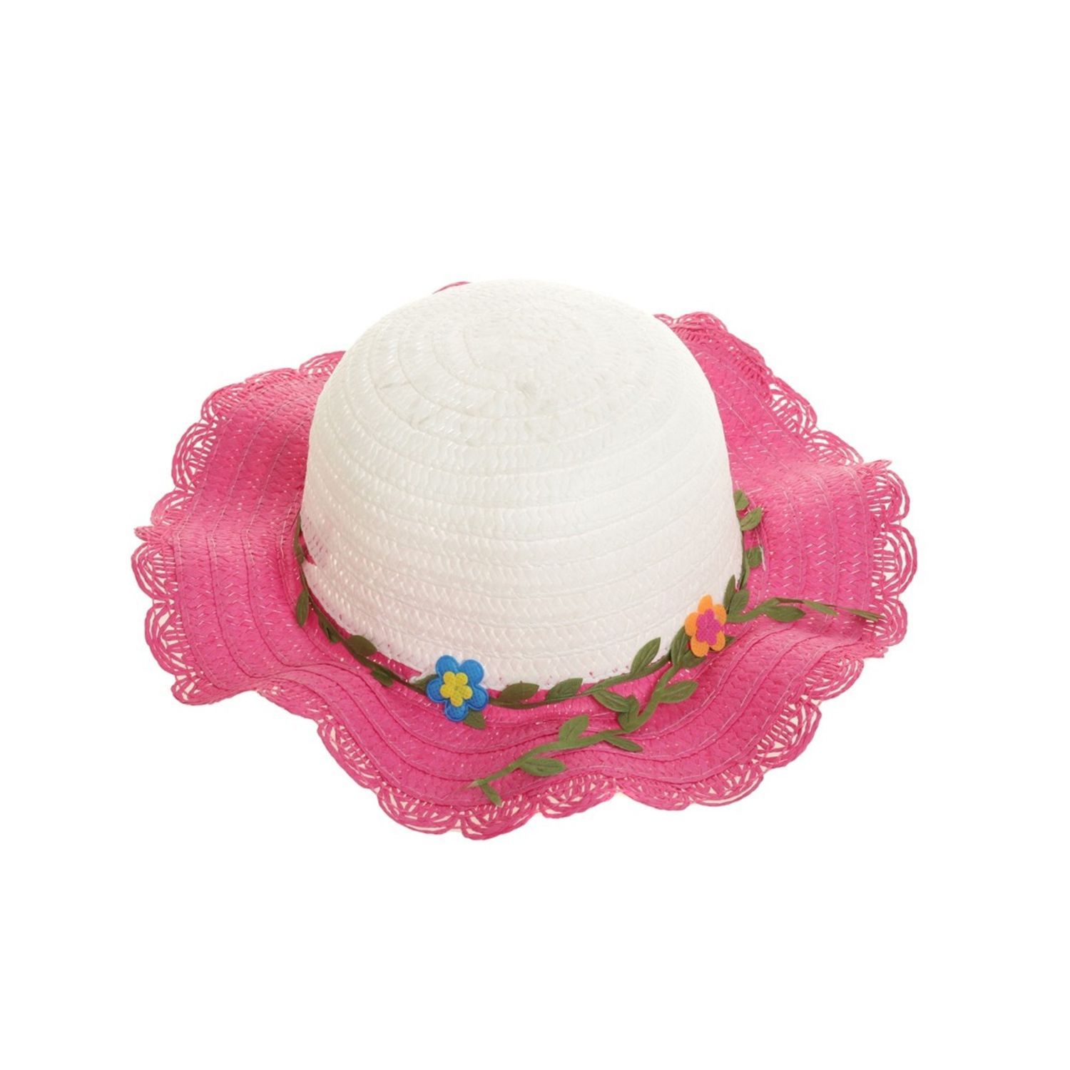 Palarie de paie pentru fete PAMI, PC-0223-119-1, 52 cm, Ciclam fotografia produsului View 2 L