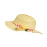 Palarie de paie pentru fete PAMI, PC-0223-121-4, 52 cm, Bej fotografia produsului