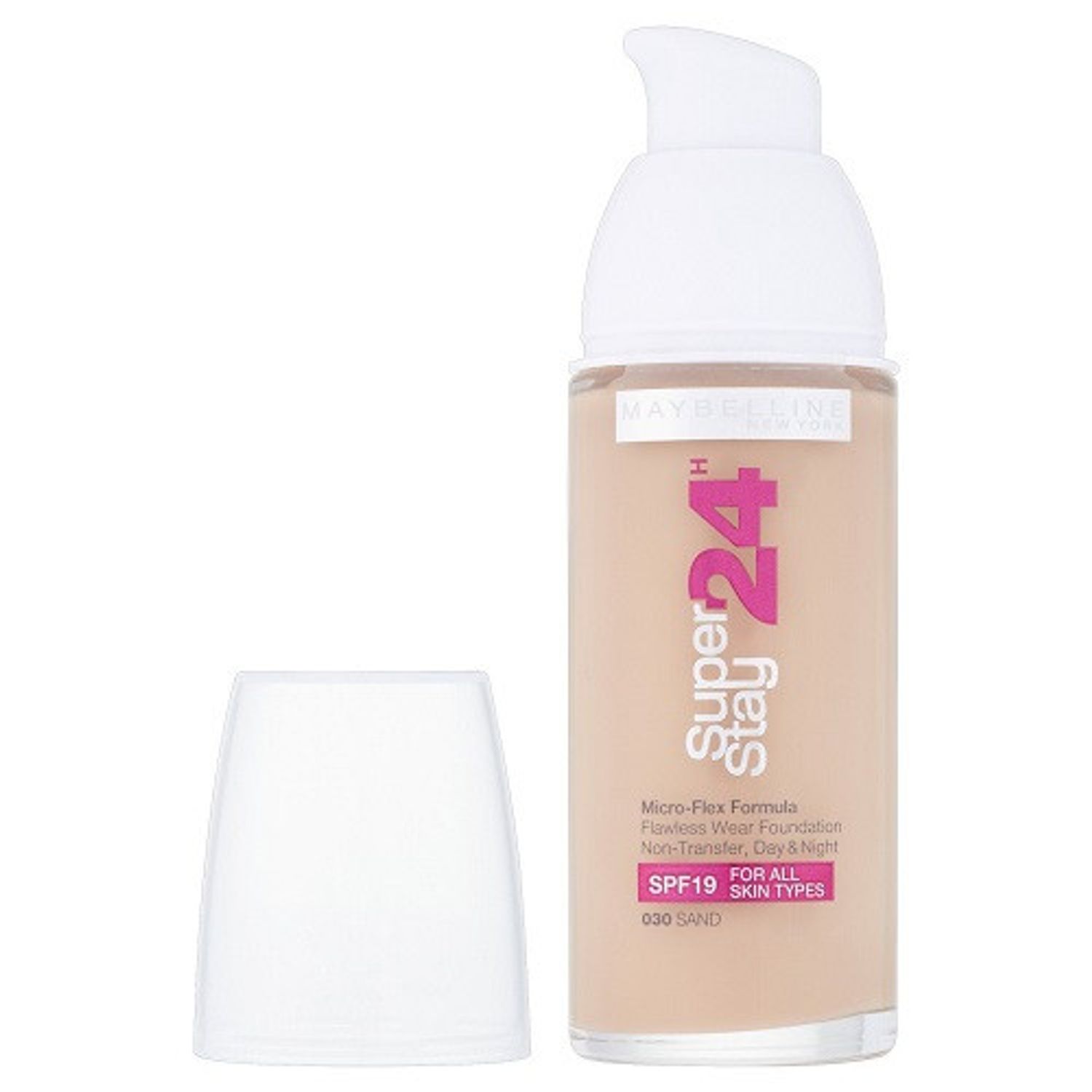 Fond de ten, Maybelline, Superstay 24 H Micro-Flex, 030 Sable Sand, 30 ml fotografia produsului