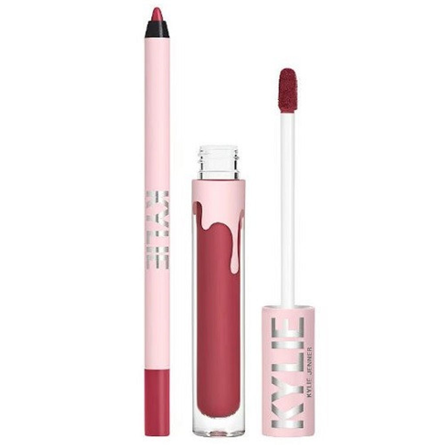 Set ruj de buze si creion, Kylie, Matte Lip Kit, 103 Better Not Pout fotografia produsului View 3 L