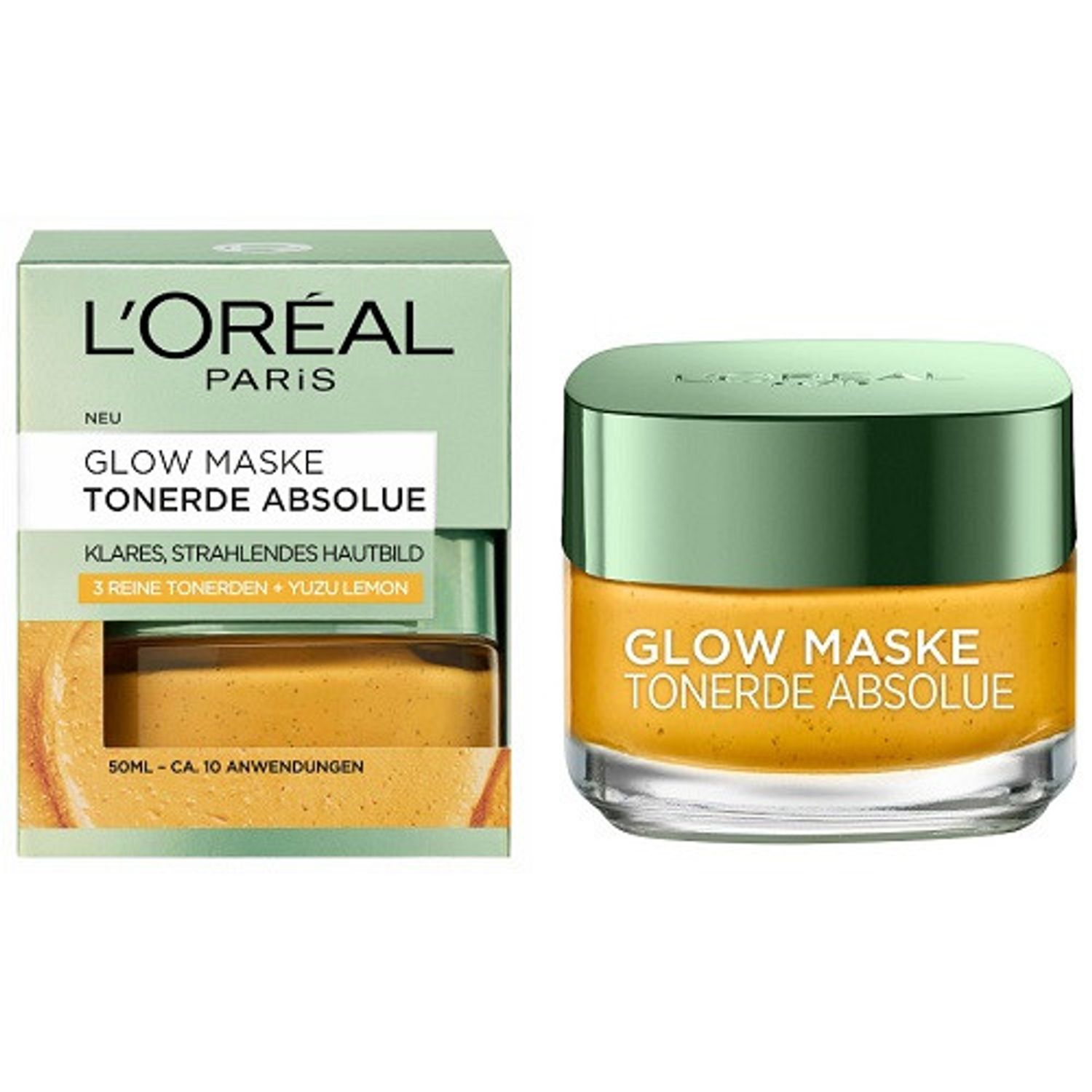 Masca pentru luminozitate, Loreal, Glow Mask Absolutely Clay, 50 ml fotografia produsului