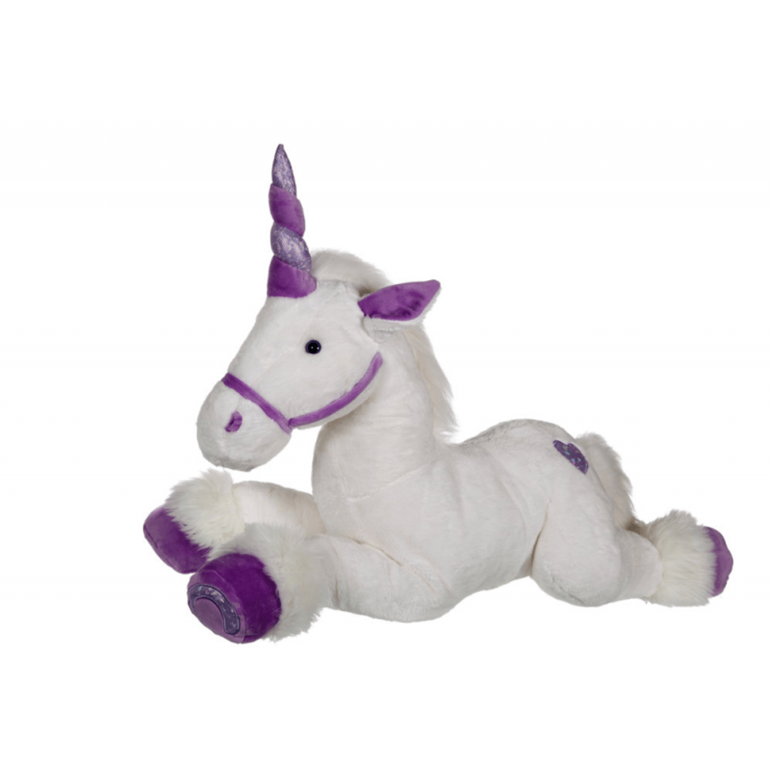Unicorn alb cu mov jucarie din plus 80 cm fotografia produsului