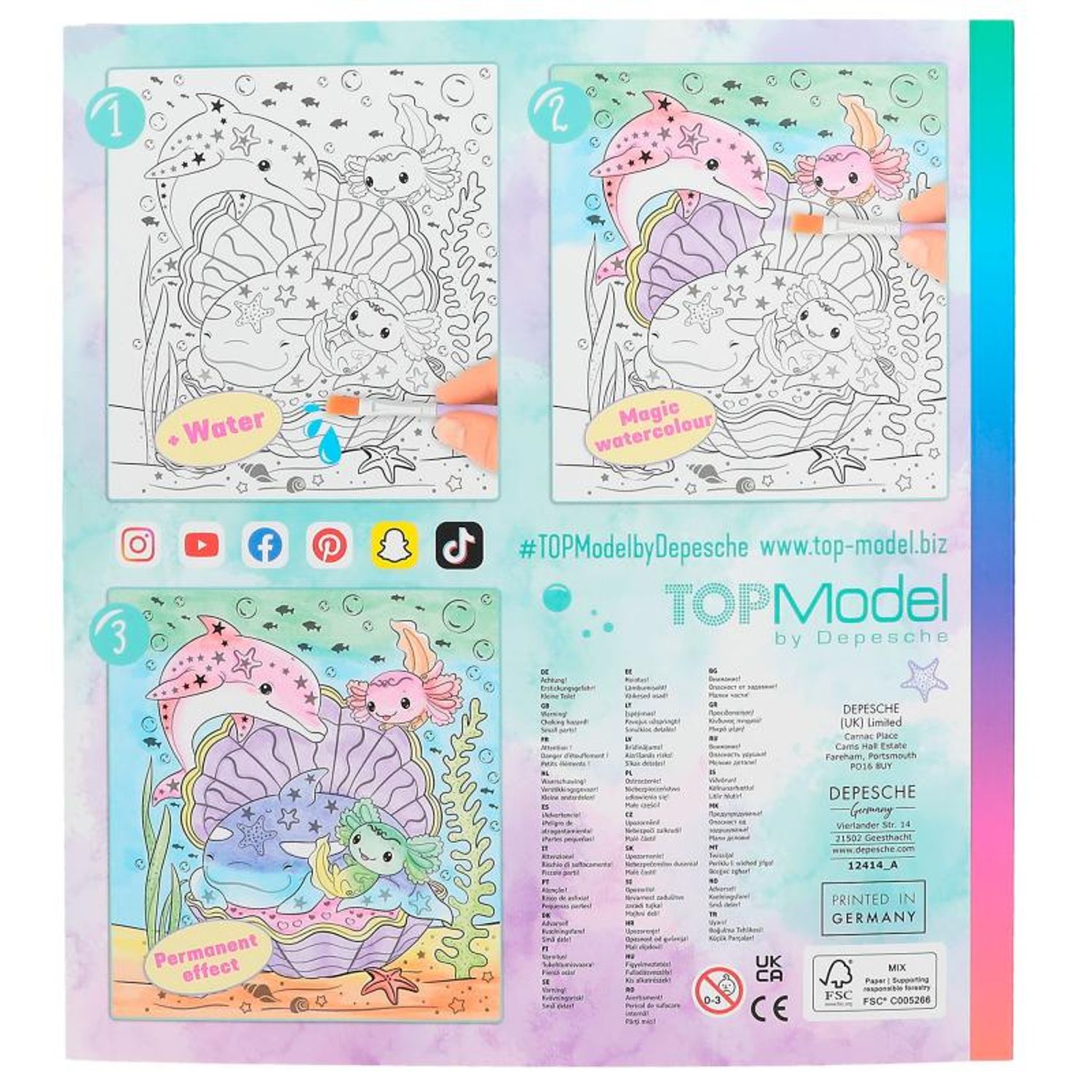 Carte de Colorat cu Apa Mermaid TOPModel fotografia produsului View 7 L