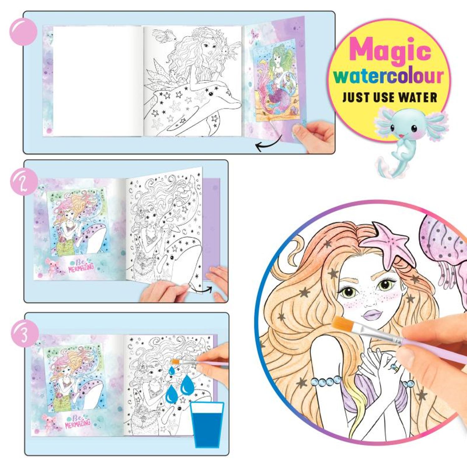 Carte de Colorat cu Apa Mermaid TOPModel fotografia produsului View 6 L