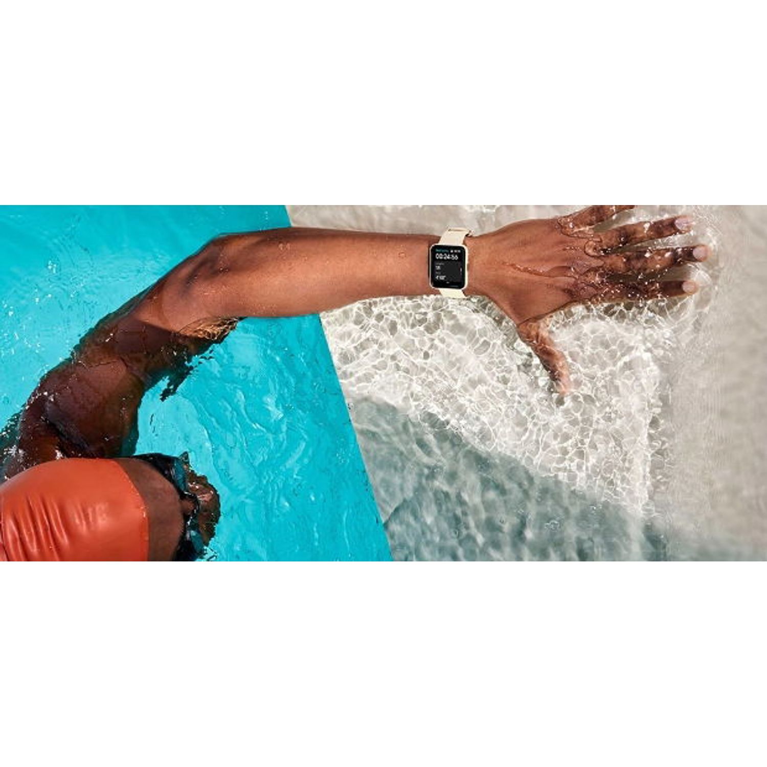 Smartwatch Poco Watch Global, Display AMOLED 1.6", Bluetooth, Waterproof 5 ATM (Bej) fotografia produsului View 3 L