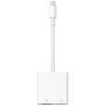 Cablu de date Apple mk0w2zm/a, Lightning, USB 3.0, cu adaptor pentru camera (Alb) fotografia produsului