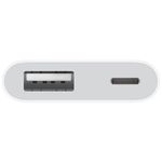 Cablu de date Apple mk0w2zm/a, Lightning, USB 3.0, cu adaptor pentru camera (Alb) fotografia produsului View 2 S