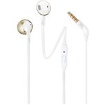 Casti Stereo JBL T205, Microfon (Alb/Auriu) fotografia produsului