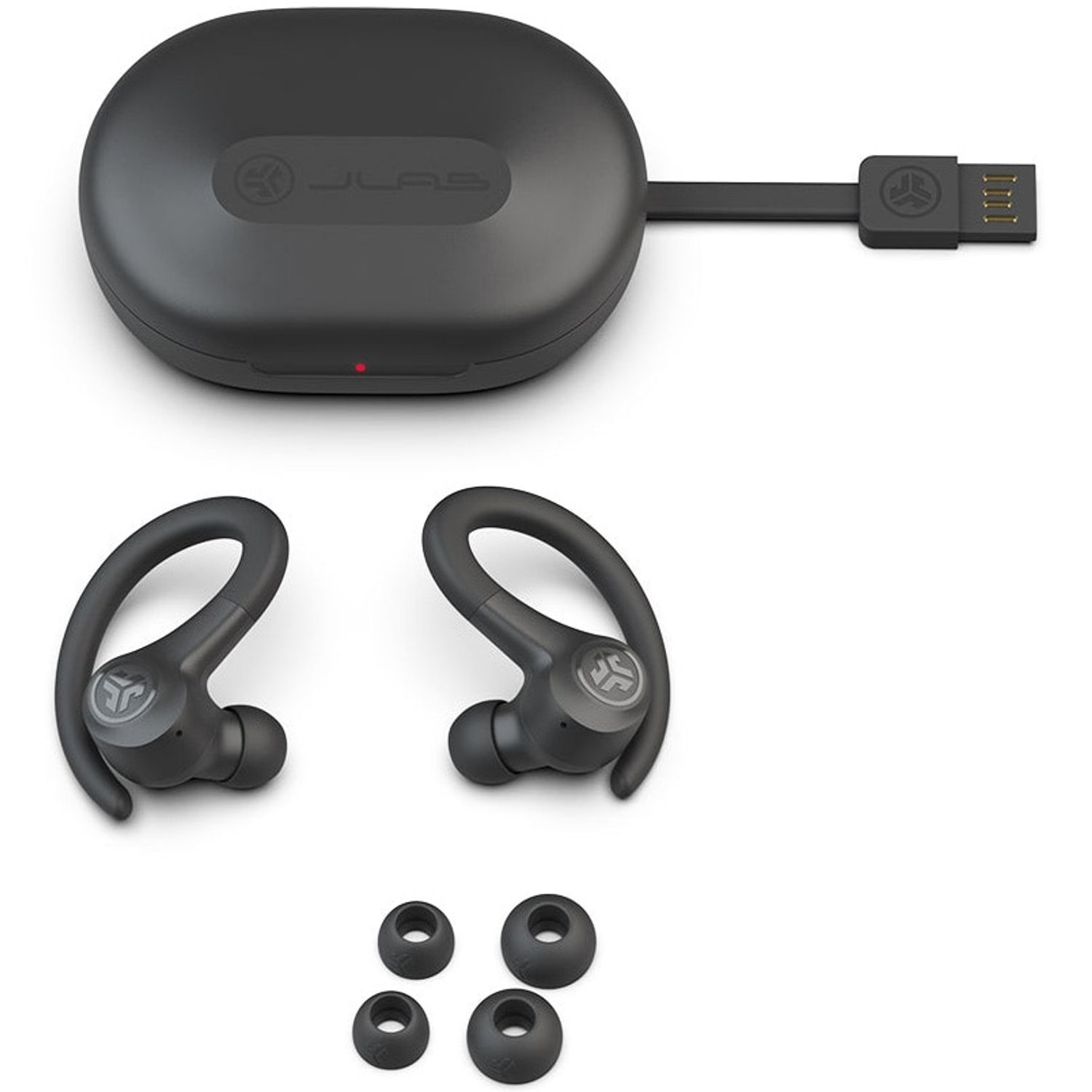 Casti Stereo Jlab Go Air Sport, True Wireless (Gri) fotografia produsului View 5 L